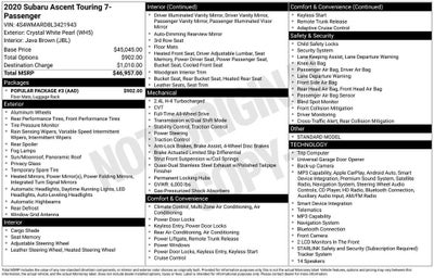 2020 Subaru Ascent Touring