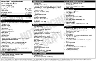 2016 Toyota Sequoia Limited 5.7L V8