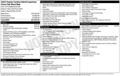 2023 Toyota Tundra 4WD Capstone Hybrid