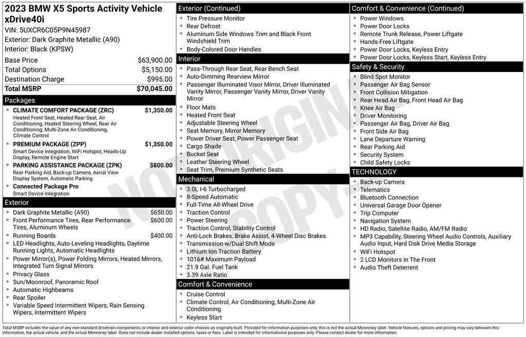 2023 BMW X5 xDrive40i