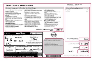 2023 Nissan Rogue Platinum