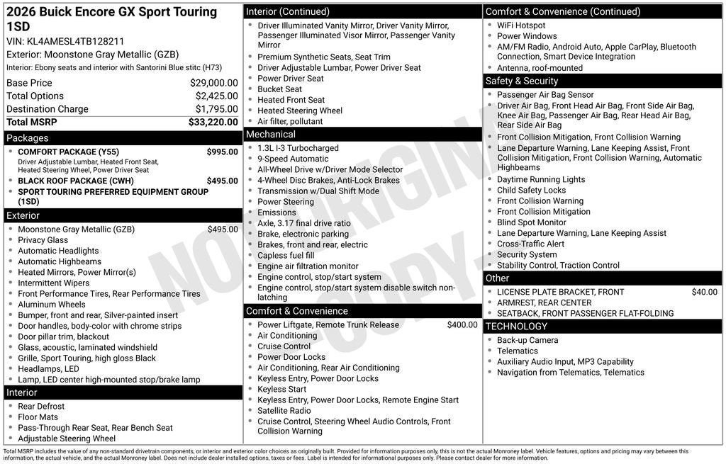 2026 Buick Encore GX Sport Touring
