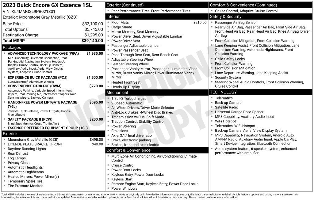 2023 Buick Encore GX Essence