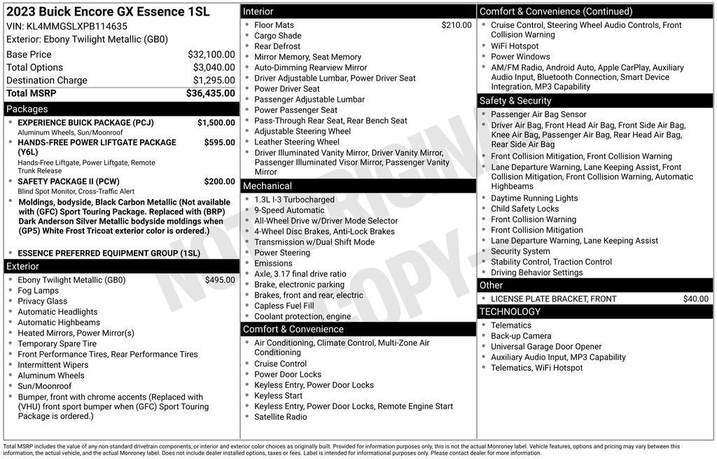 2023 Buick Encore GX Essence