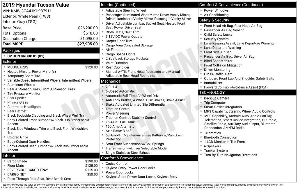 2019 Hyundai Tucson Value