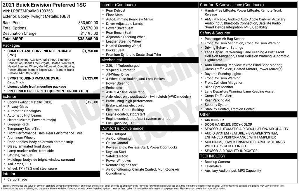 2021 Buick Envision Preferred