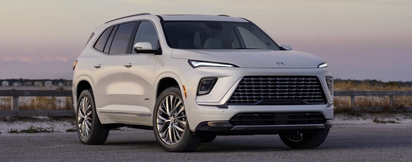 White 2026 Buick Enclave parked on pavement.