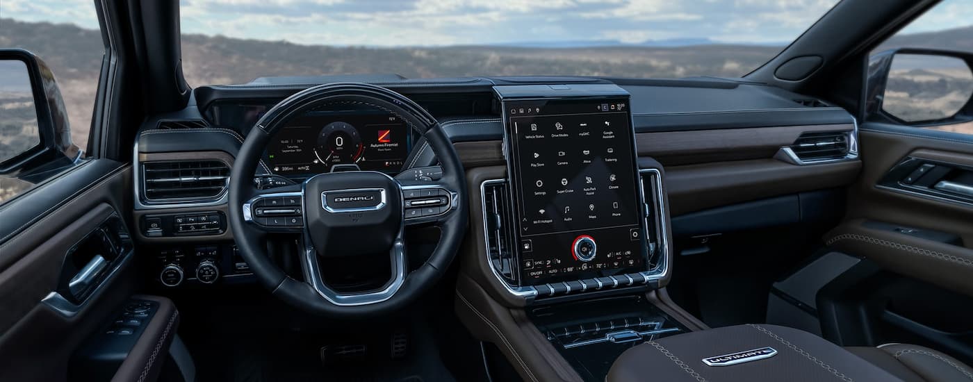 Interior view of a 2026 GMC Yukon.